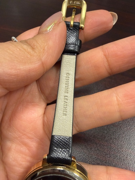 kate spade Navy and Gold Floral Dial Watch with Black Strap main image 4